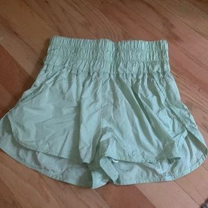 Free People Movement The Way Home Mint Green High Waisted Athletic Shorts